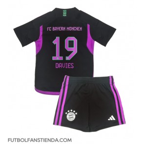 Bayern Munich Alphonso Davies #19 Segunda Equipación Niños 2023-24 Manga Corta (+ Pantalones cortos)